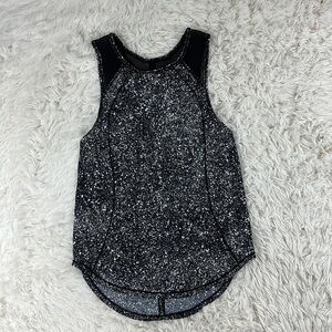 Lululemon Sculpt Tank Splatter Black White